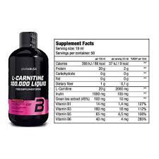 L-Carnitine 100.000 - 500 ml - BioTech USA