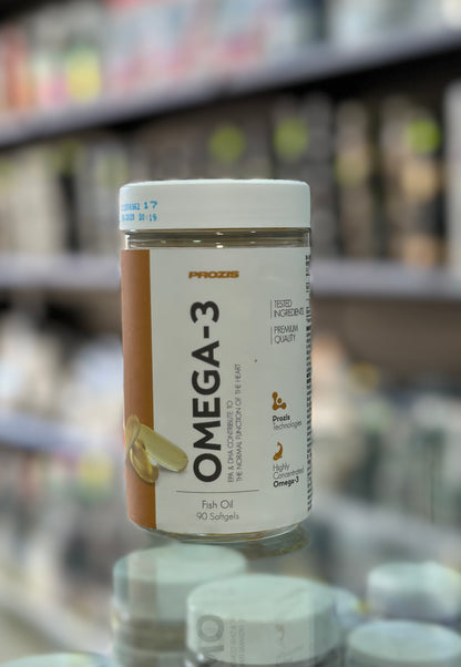 Omega-3 + vitamine E – 90 capsules Prozis