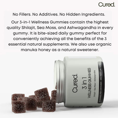 Cured 3 en 1 (Ashwagandha, Shlijait sea moss )