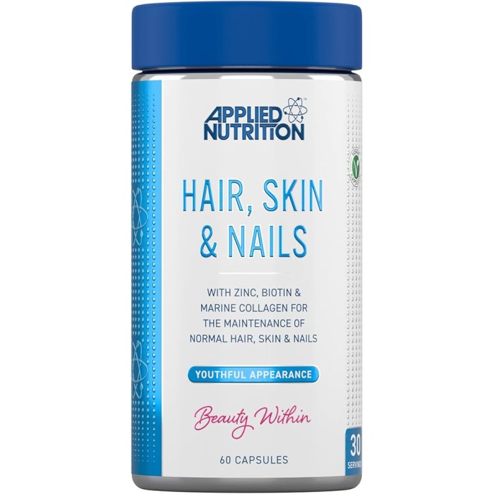 Hair, Skin & Nails Collagen 60 Capsules – Applied Nutrition
