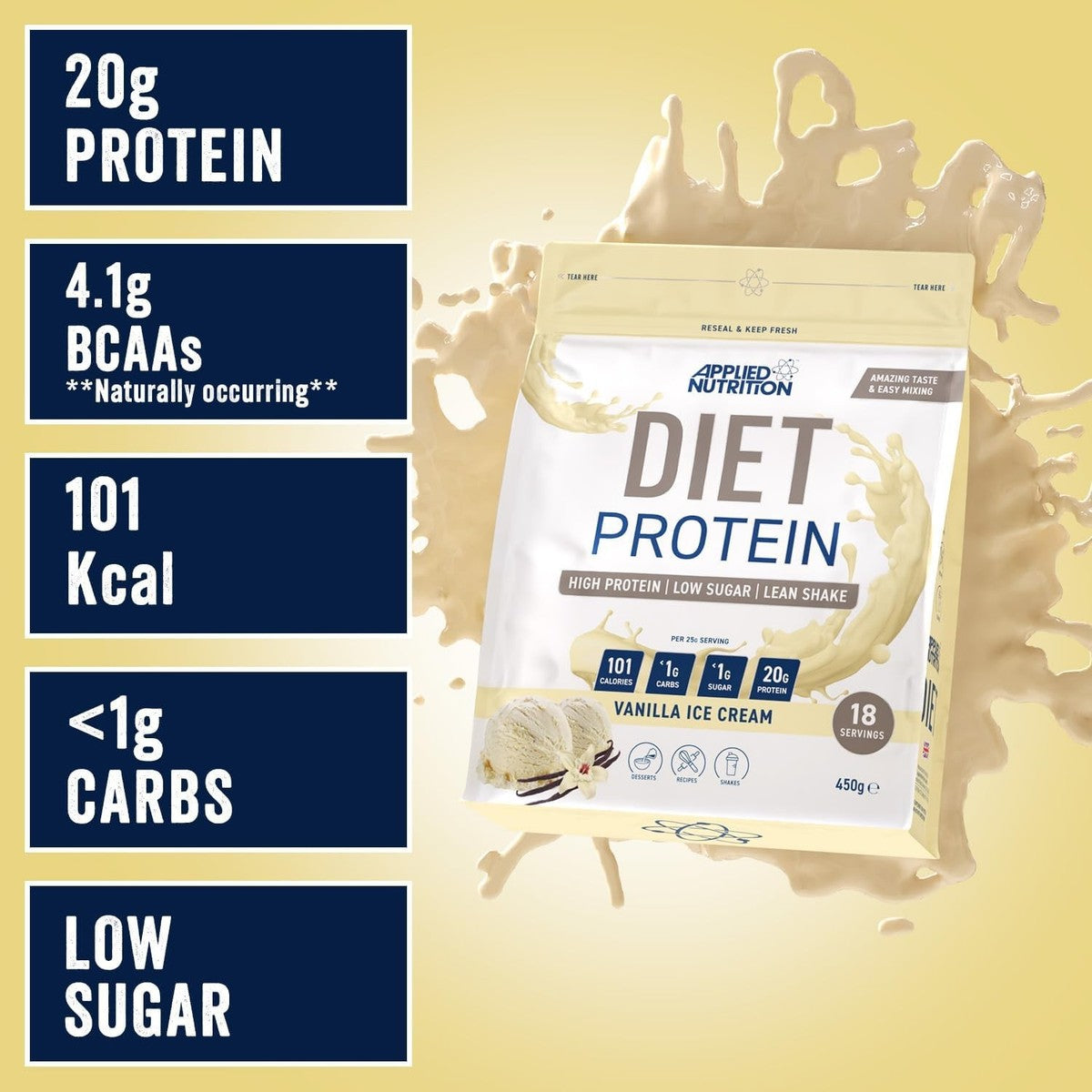 Diet whey protein (Applied Nutrition) 450g